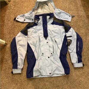 Vintage Helly Hansen Ski Jacket light blue purple unisex